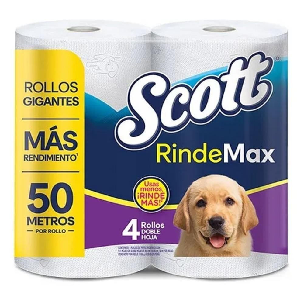 MANGA PAPEL HIGENICO SCOTT RINDEMAX 50MT - 6 PAQ DE 4 UN