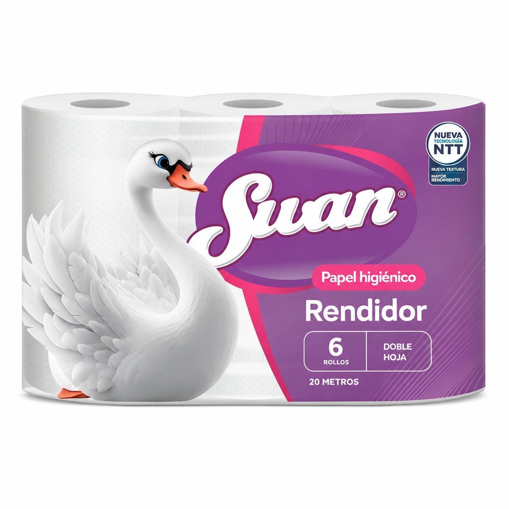 MANGA PAPEL HIGIENICO SWAN 20MT - 8 PAQ DE 6 UN